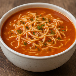 Domates Noodle Çorbası