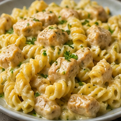 Tavuklu Körili Kremalı Makarna