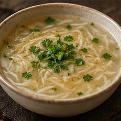 Et Suyuna Şehriye Çorbası