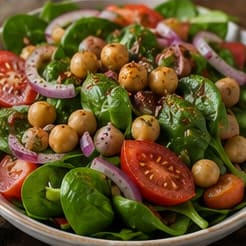 Nohutlu Ispanak Salatası