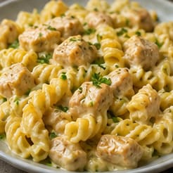Tavuklu Körili Kremalı Makarna